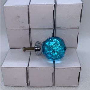 12 pc New Glass Cabinet Drawer Pulls Knobs Blue